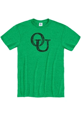 Oakland University Golden Grizzlies Green Primary Team Logo Short Sleeve T Shirt