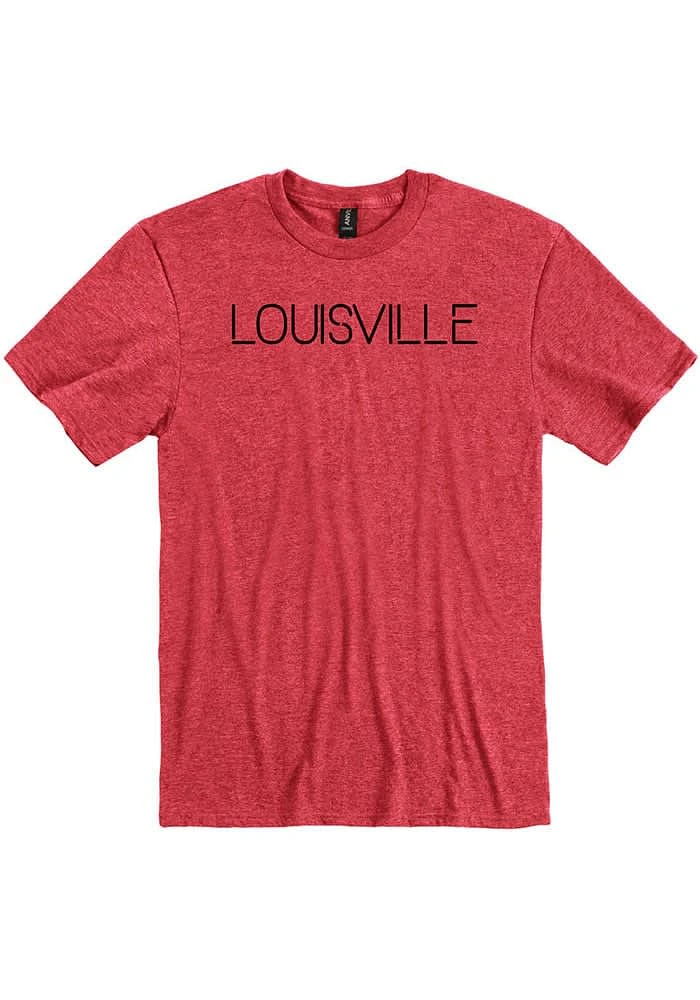Louisville Red Disconnected Short Sleeve Fashion T Shirt
