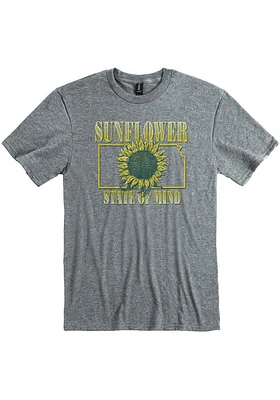 Kansas Graphite Sunflower State of Mind Short Sleeve Fashion T Shirt