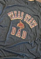 Texas State Bobcats Charcoal Dad Number One Short Sleeve T Shirt