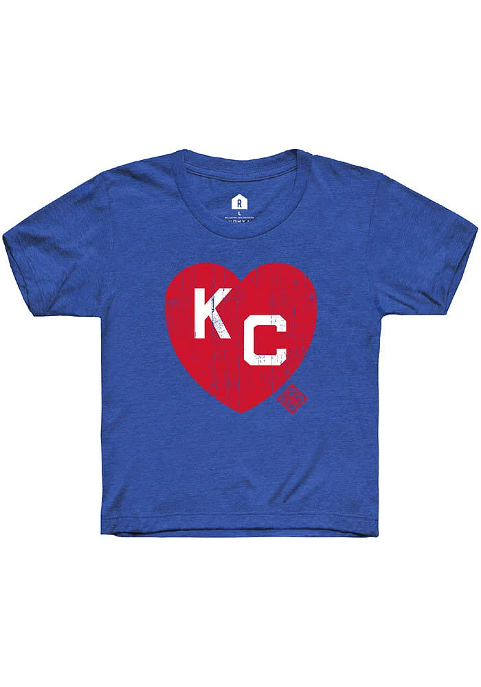 Rally Kansas City Monarchs Youth Heart Graphic Short Sleeve T-Shirt