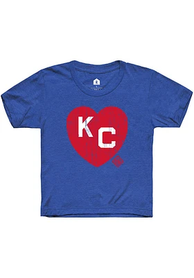 Rally Kansas City Monarchs Youth Heart Graphic Short Sleeve T-Shirt