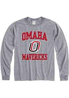 UNO Mavericks Grey Number One Design Long Sleeve T Shirt