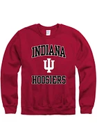 Indiana Hoosiers Mens Crimson Number One Graphic Long Sleeve Crew Sweatshirt