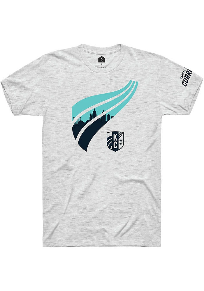 Rally KC Current Ash CITY WAVE Short Sleeve Fashion T Shirt