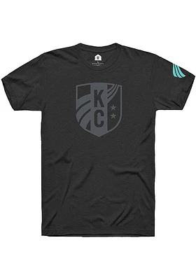 Rally KC Current Black TONAL LOGO Short Sleeve Fashion T Shirt