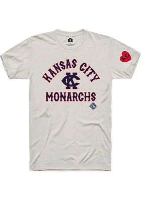 Rally Kansas City Monarchs Oatmeal Number 1 Short Sleeve Fashion T Shirt
