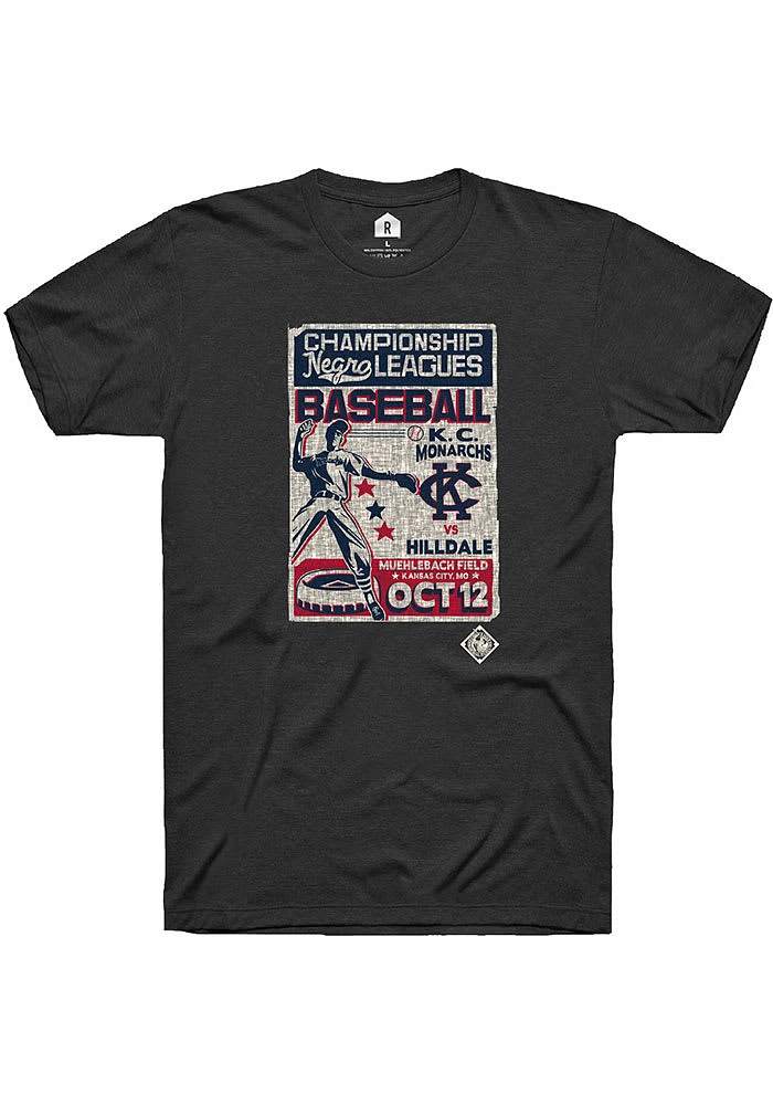 Rally Kansas City Monarchs Black Game Poster Short Sleeve Fashion T Shirt