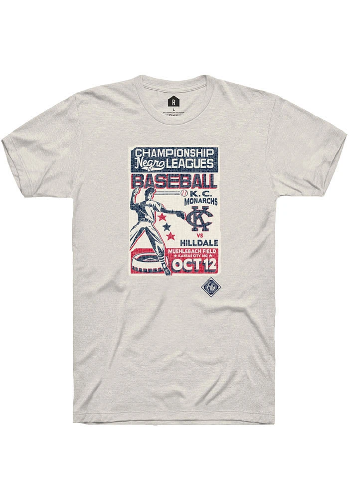 Rally Kansas City Monarchs Oatmeal Game Poster Short Sleeve Fashion T Shirt