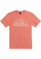 Des Moines Orange Skyline Short Sleeve Fashion T Shirt