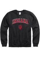 Indiana Hoosiers Mens Black Arch Mascot Graphic Long Sleeve Crew Sweatshirt