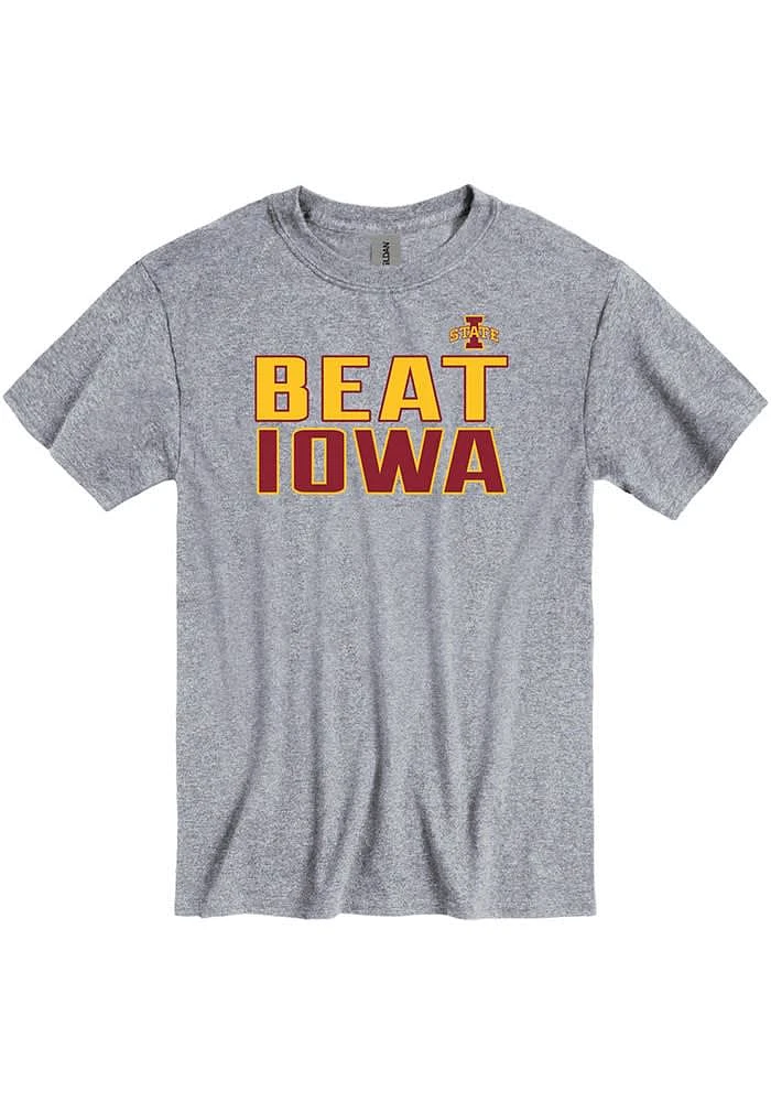 Iowa State Cyclones Grey Rivalry Short Sleeve T Shirt