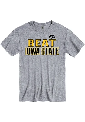 Iowa Hawkeyes Grey Rivalry Short Sleeve T Shirt
