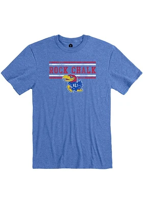 Rally Kansas Jayhawks Blue Rock Chalk Short Sleeve T Shirt