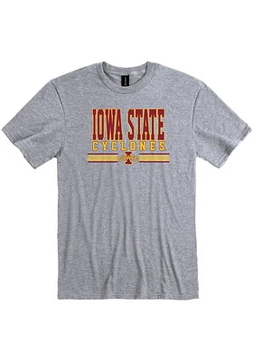 Iowa State Cyclones Grey Stacked Legend Short Sleeve T Shirt