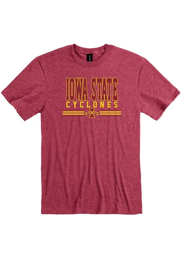 Iowa State Cyclones Cardinal Stacked Legend Short Sleeve T Shirt