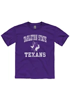 Tarleton State Texans Youth Purple Primary Logo Short Sleeve T-Shirt