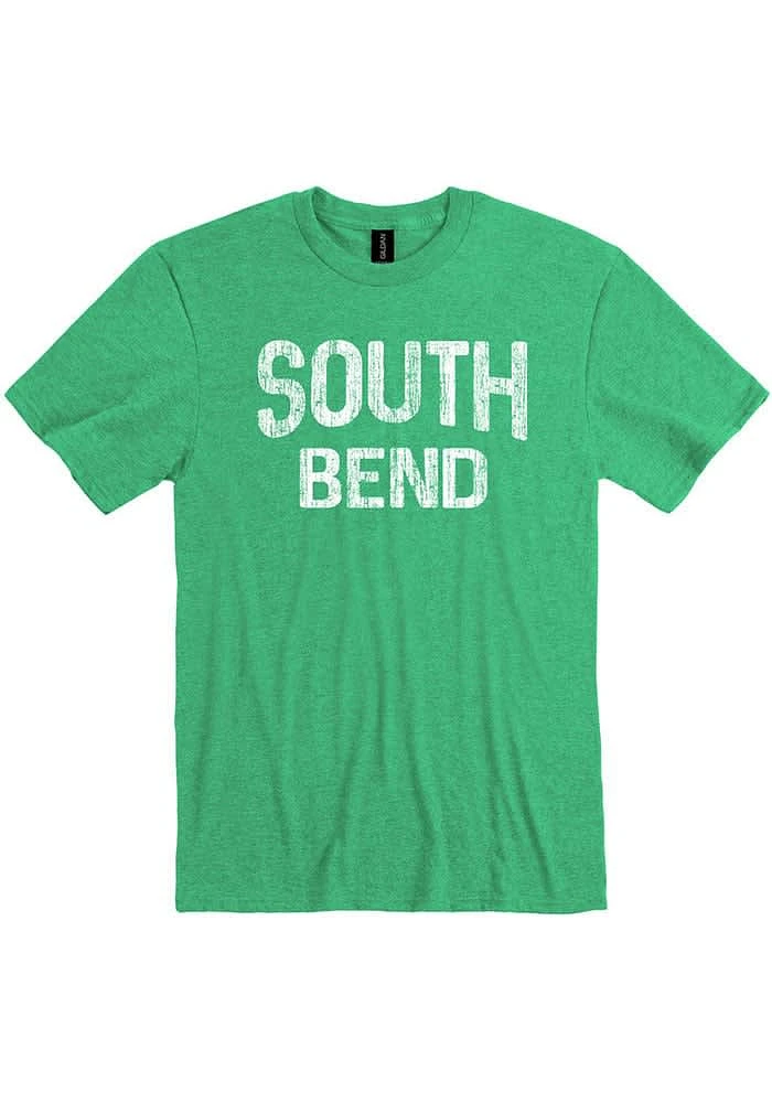 South Bend Green Arch Wordmark Short Sleeve Fashion T Shirt