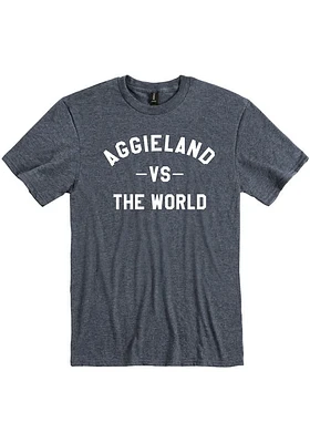 College Station Navy Blue Vs The World Short Sleeve Fashion T Shirt