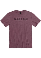 College Station Maroon Disconnected Short Sleeve Fashion T Shirt