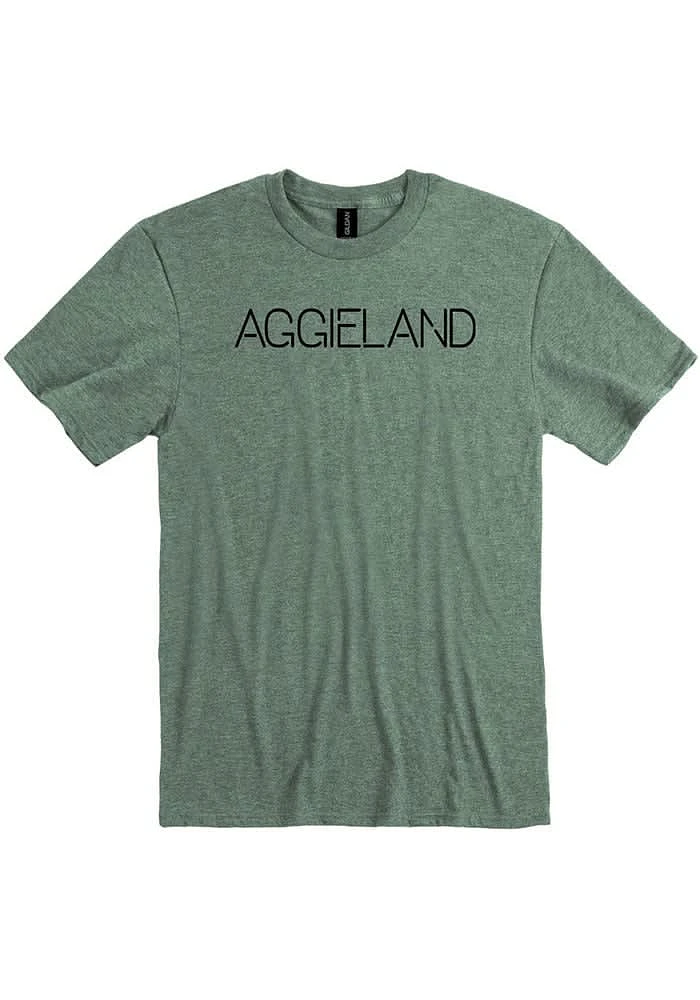 College Station Olive Disconnected Short Sleeve Fashion T Shirt
