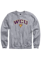 Rally West Chester Golden Rams Mens Grey Arch Mascot Long Sleeve Crew Sweatshirt