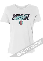 Rally KC Current Womens White Wave Short Sleeve T-Shirt