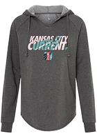 Rally KC Current Womens Grey City Wave Hooded Sweatshirt