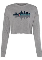 Rally KC Current Womens Grey City Shadow Crew Sweatshirt