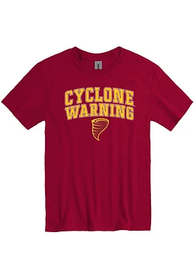 Iowa State Cyclones Cardinal Cyclone Warning Short Sleeve T Shirt