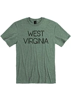 West Virginia Olive Disconnected Short Sleeve Fashion T Shirt