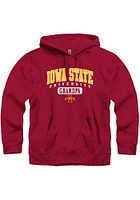 Iowa State Cyclones Mens Crimson Grandpa Pill Long Sleeve Hoodie