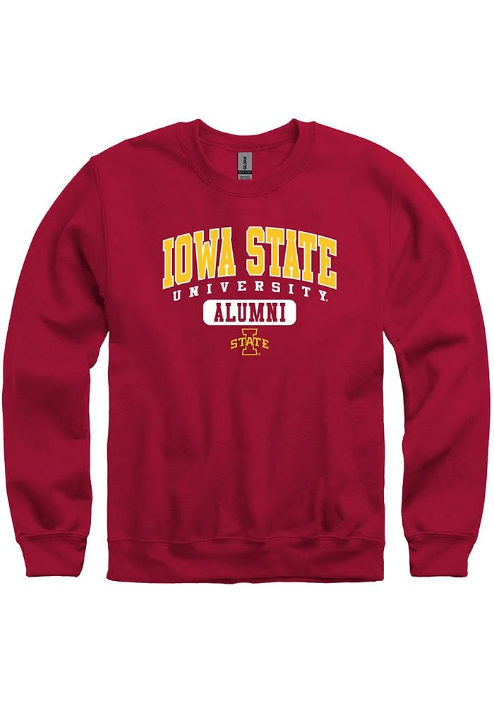 Iowa State Cyclones Mens Crimson Alumni Pill Long Sleeve Crew Sweatshirt