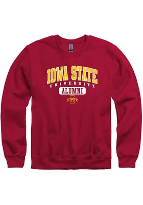 Iowa State Cyclones Mens Crimson Alumni Pill Long Sleeve Crew Sweatshirt