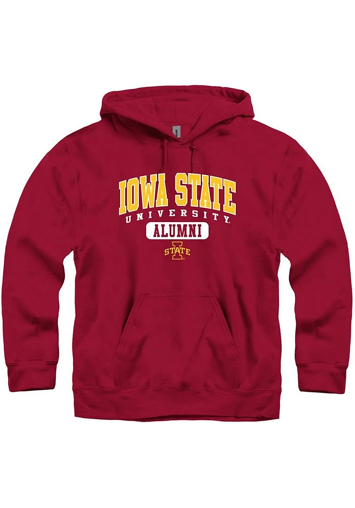 Iowa State Cyclones Mens Crimson Alumni Pill Long Sleeve Hoodie