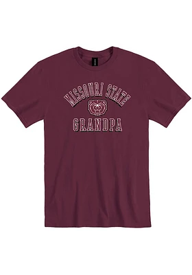 Missouri State Bears Maroon Shadow Arc Grandpa Short Sleeve T Shirt