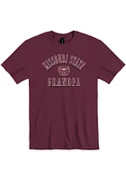 Missouri State Bears Maroon Shadow Arc Grandpa Short Sleeve T Shirt