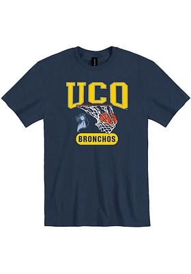 Central Oklahoma Bronchos Navy Blue Basketball Short Sleeve Fashion T Shirt