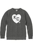 Rally Kansas City Monarchs Mens Heart KC Long Sleeve Fashion Sweatshirt