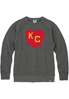 Rally Kansas City Monarchs Mens Contrast Heart KC Long Sleeve Fashion Sweatshirt
