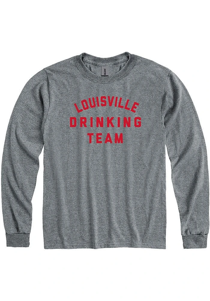 Louisville Graphite Drinking Team Long Sleeve Fashion T Shirt