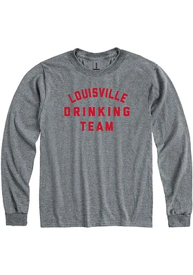 Louisville Graphite Drinking Team Long Sleeve Fashion T Shirt