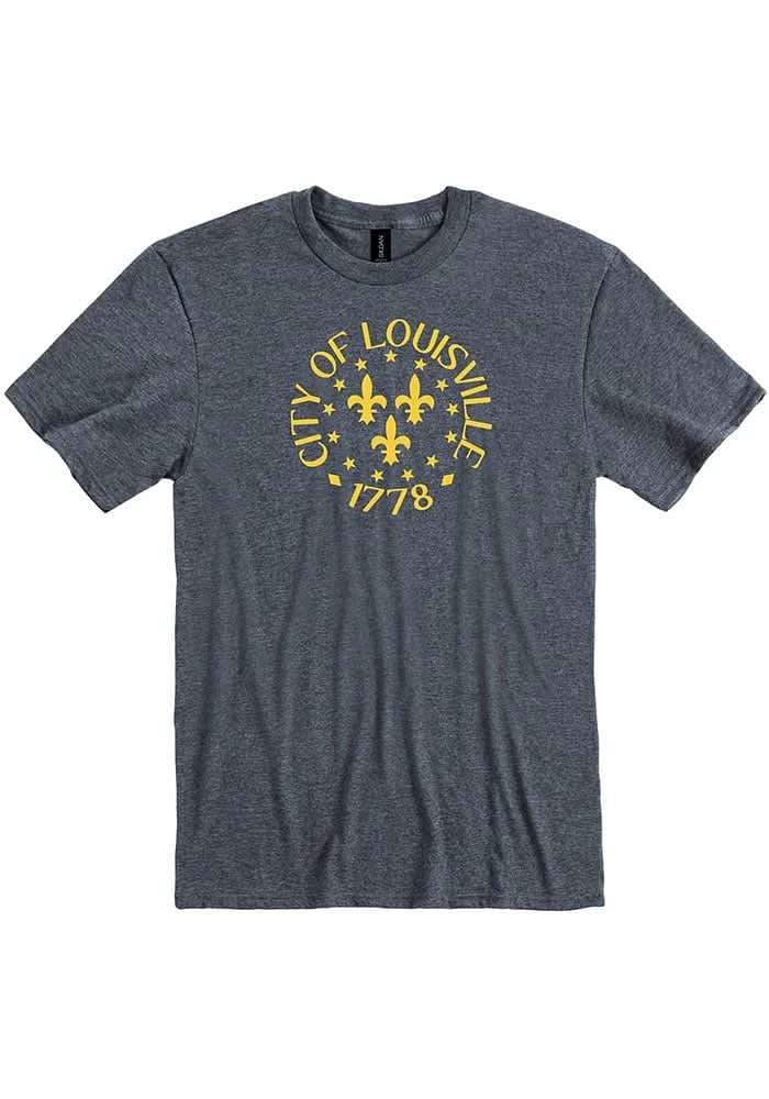 Louisville Navy Blue City Flag Short Sleeve Fashion T Shirt