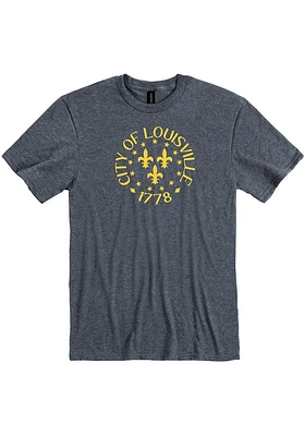 Louisville Navy Blue City Flag Short Sleeve Fashion T Shirt