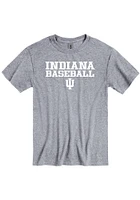 Indiana Hoosiers Grey Baseball Short Sleeve T Shirt