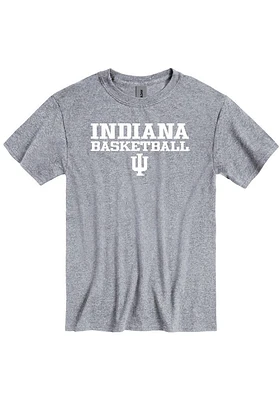 Indiana Hoosiers Grey Basketball Short Sleeve T Shirt