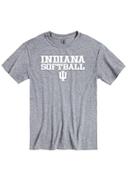Indiana Hoosiers Grey Softball Short Sleeve T Shirt