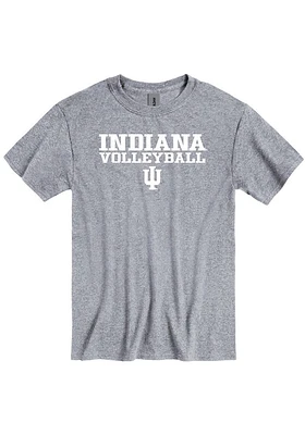 Indiana Hoosiers Grey Volleyball Short Sleeve T Shirt