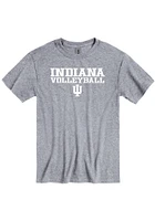 Indiana Hoosiers Grey Volleyball Short Sleeve T Shirt