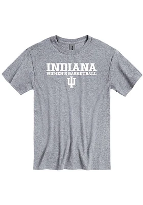 Indiana Hoosiers Grey Womens Basketball Design Short Sleeve T Shirt